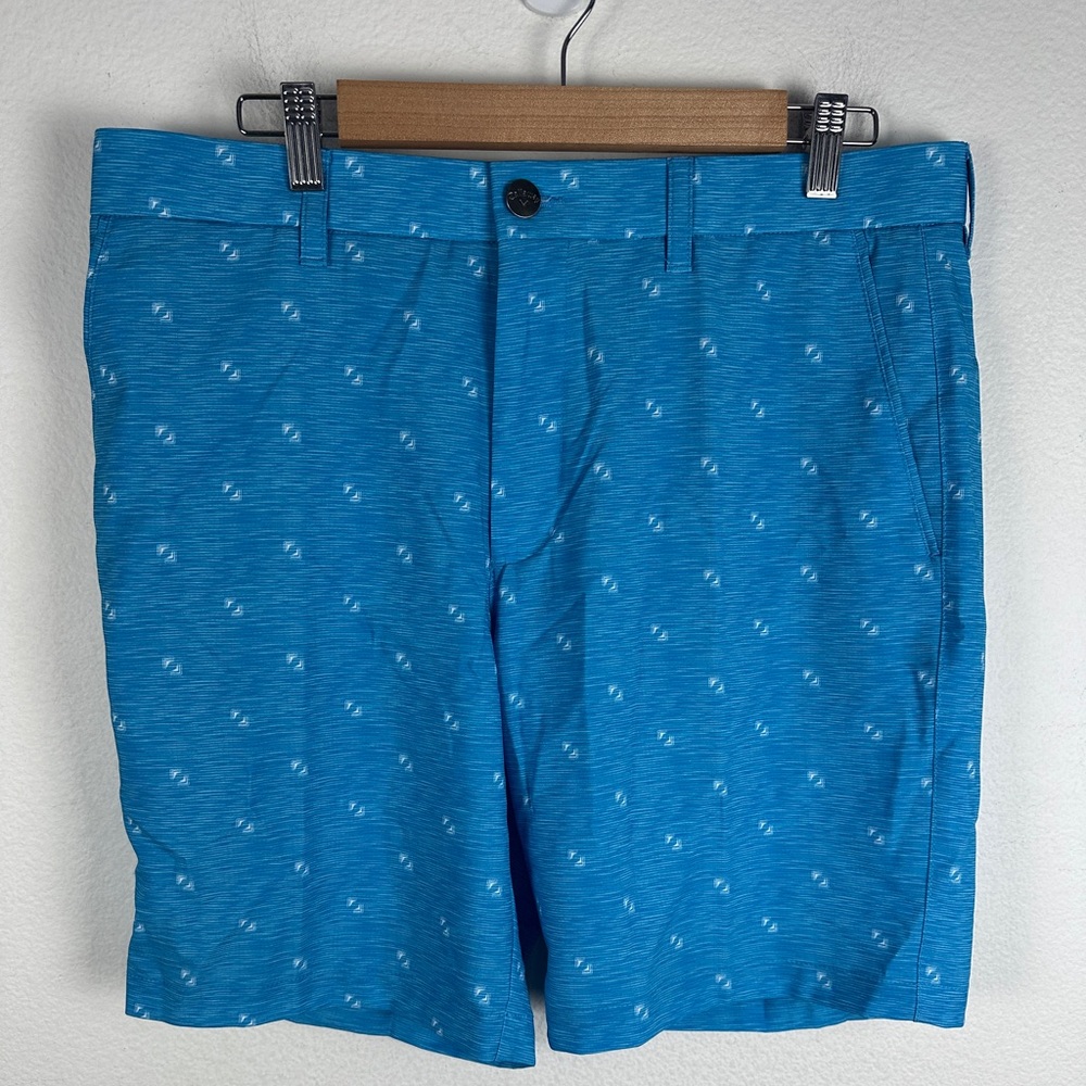 Callaway Flat Front Golf Shorts Methyl Blue Men’s Waist 34 New with Tags